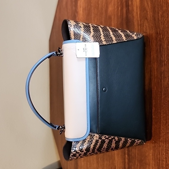 NWT Coach Courier Carryall With Snakeskin Detail - Picture 11 of 13